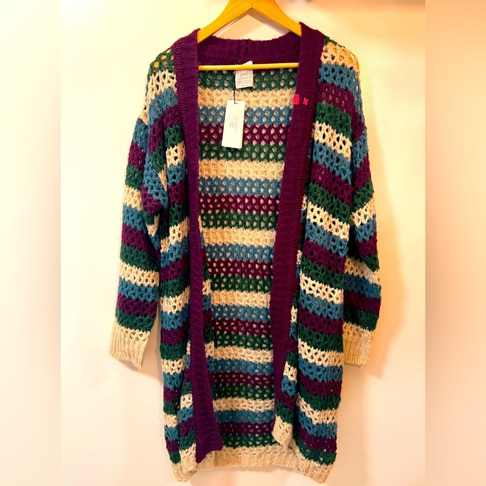 Opificio Modenese. Purple and Cream Striped Cape